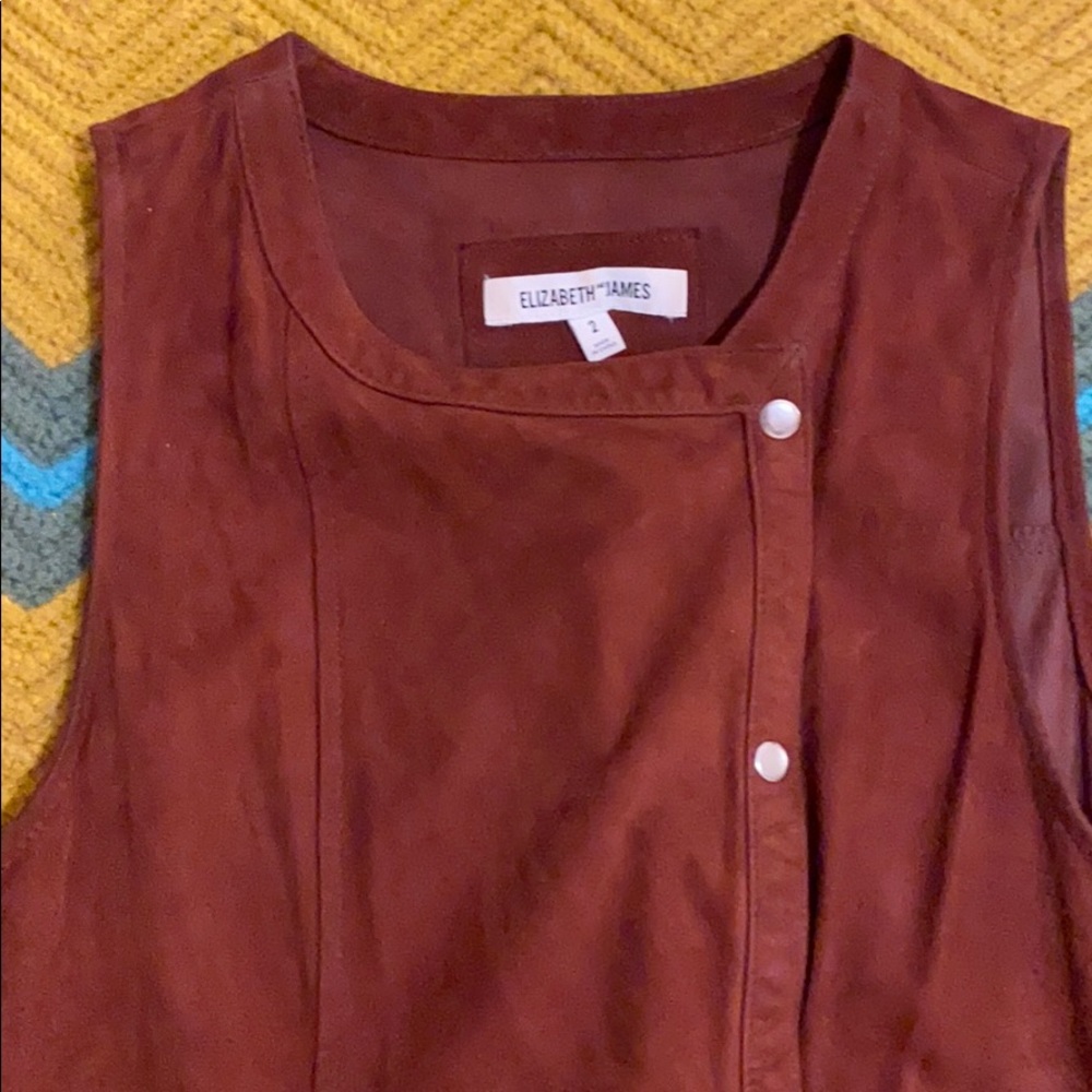 Elizabeth and James Suede Jumper - Size 2